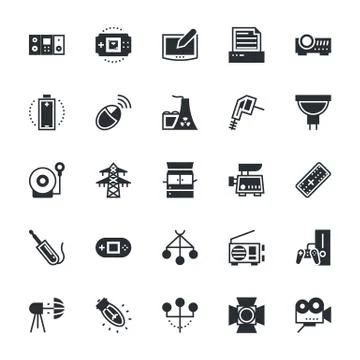 Electronics Vector Set Stock Illustration