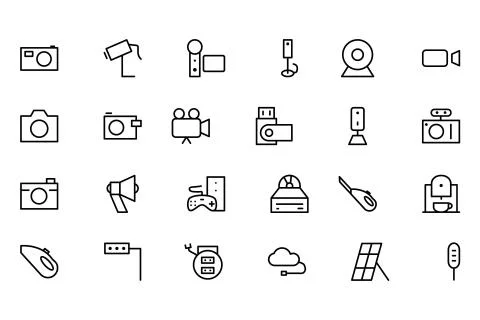 Electronics Vector Set Stock Illustration