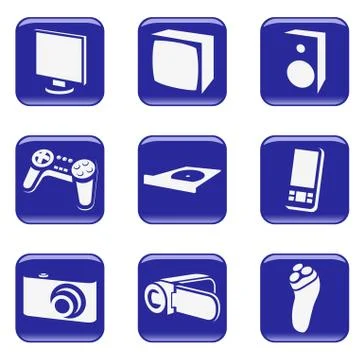 Electronics - vector web icons Stock Illustration
