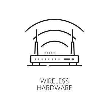 Electronics wireless hardware and software icon Stock Illustration
