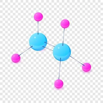 Electrons molecule icon, isometric 3d style Stock Illustration