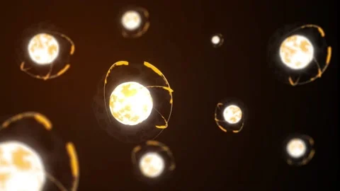 Electrons revolve around atoms 库存影片 162119009