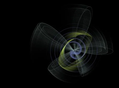 Electrons spin around the nucleus. Scientific pattern Stock Illustration