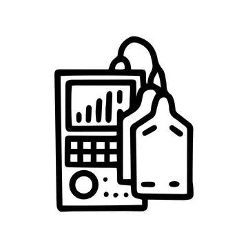 Electrophoresis machine line vector doodle simple icon イラスト素材