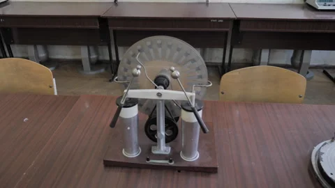 Electrophorus Machine On The Desk In Classroom Stock Footage 283646667
