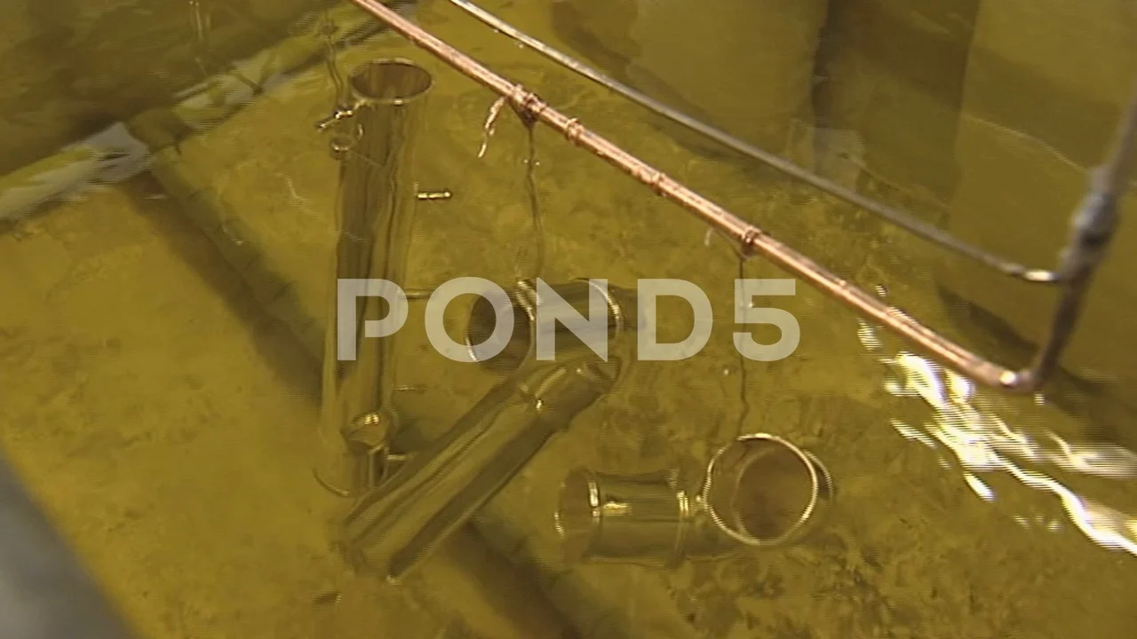 electroplating process: silver coating b... | Stock Video | Pond5