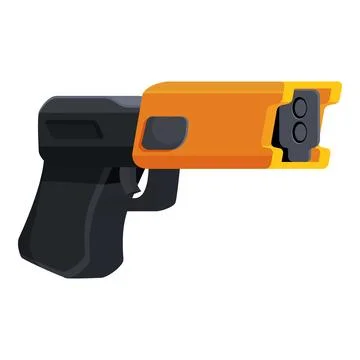 Electroshock weapon disabling a threat with high voltage discharge Stock Illustration