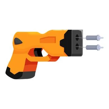 Electroshock weapon discharging electric current for self defense Stock Illustration