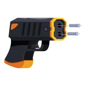 Electroshock weapon discharging electric current for self defense Stock Illustration