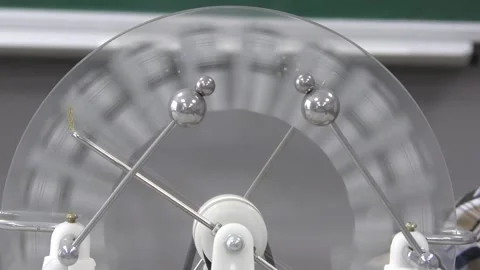 Electrostatic machine demonstrating electric discharge in physics class Stock Footage 315364883