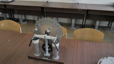 Electrostatic Machine In The Physical Classroom Stock Footage 137910842