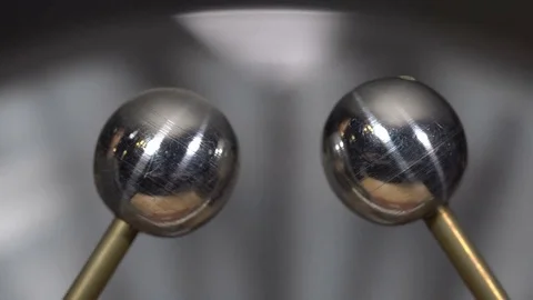 Electrostatic machine produces a spark Video stock 72771353