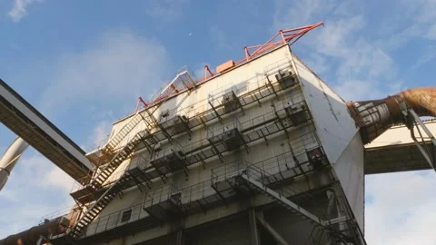 Electrostatic precipitator (esp)，Environmental protection equipment for steel 스톡 동영상 130892995