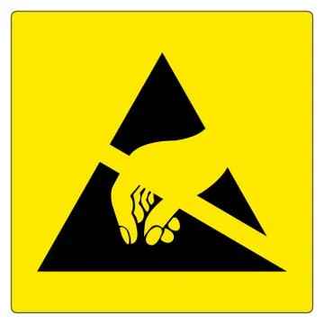 Electrostatic Sensitive Device (ESD) Symbol Sign, Vector Illustration, Isolat Stock Illustration