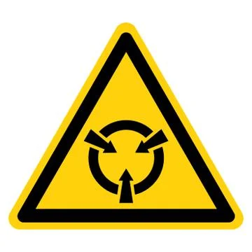 Electrostatic Sensitive Device (ESD) Symbol Sign, Vector Illustration, Isolat Stock Illustration