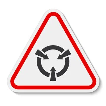 Electrostatic Sensitive Device (ESD) Symbol Sign Isolate On White Background, Stock Illustration