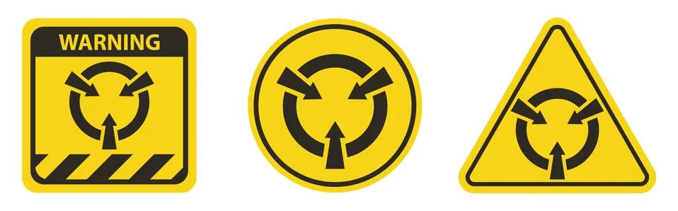 Electrostatic Sensitive Device Symbol Sign Stock Illustration