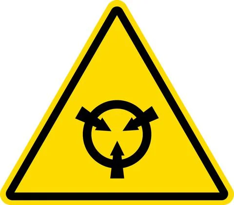 Electrostatic sensitive device warning sign. Stock Illustration