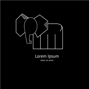 Elefant logo -stock vector Stock Illustration