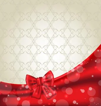 Elegance background with ribbon bow Stock Illustration