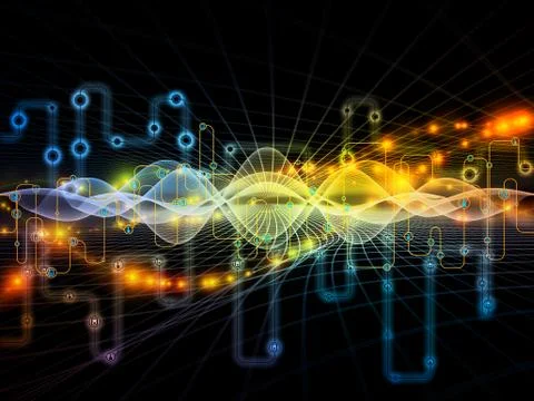 Elegance of Data Transfers Stock Illustration