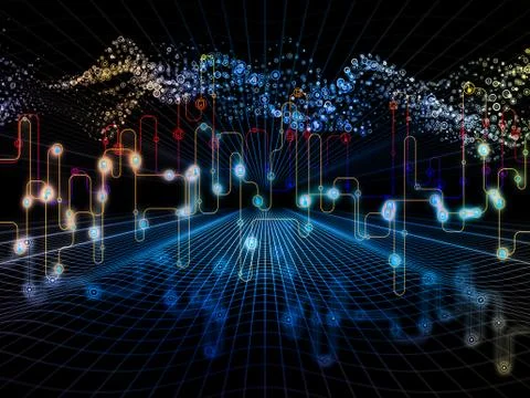 Elegance of Data Transfers Free Stock Illustration