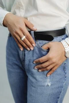 Elegance in Denim Foto stock