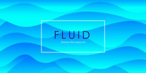 Elegance fluid flow sky blue gradient summer season abstract background,styli Stock Illustration