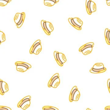 Elegance hat vector seamless pattern Illustrazione stock