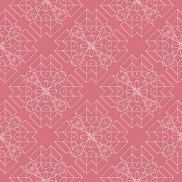 Elegance ornamental vector seamless pattern. Light pink patterned modern back Illustrazione stock