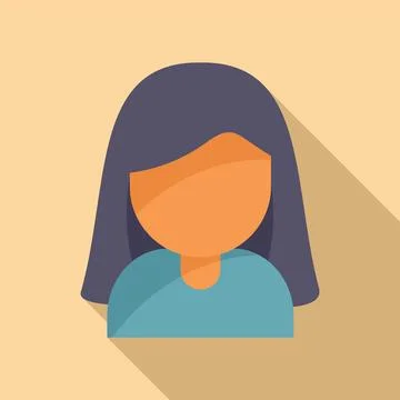 Elegance portrait icon flat vector. Fashion model Stock-Illustration
