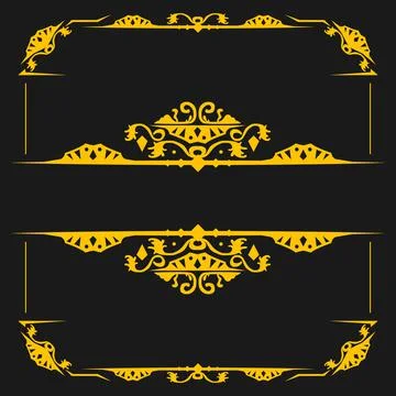 Elegance retro square composition card design template Illustrazione stock