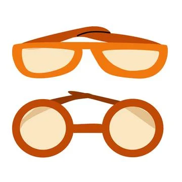 Elegance retro sunglass set of two elements 스톡 일러스트