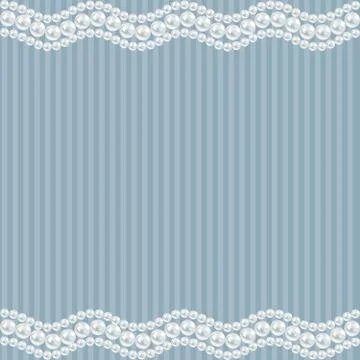 Elegance romantic background. With pearly borders Stock Illustration