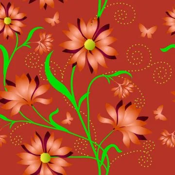 Elegance seamless color pattern on background, vector illustration 스톡 일러스트