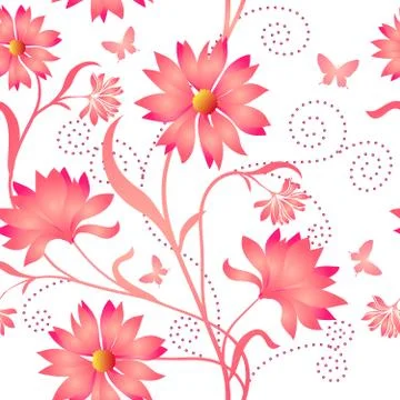 Elegance seamless color pattern on background, vector illustration Stock Illustration