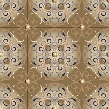 Elegance seamless pattern. Ornamental arabesque background. Repeat colorful v Illustrazione stock