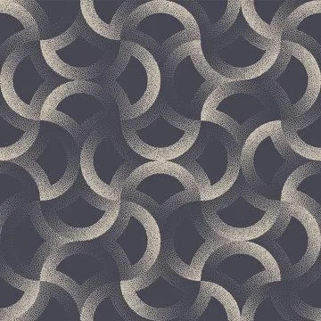 Elegance Seamless Pattern Vector Art Semi Circles Luxury Abstract Background Stock Illustration