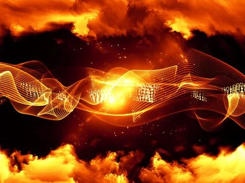 Elegance of Sine Wave Illustrazione stock