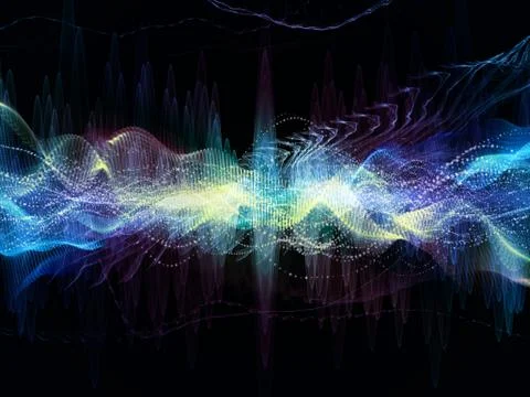 Elegance of Sound Wave 스톡 일러스트
