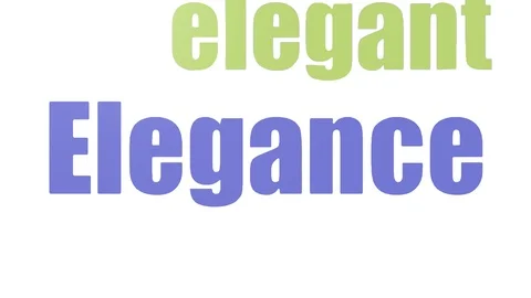 Elegance Tag Cloud Animated On White Background Stock Footage 103657185