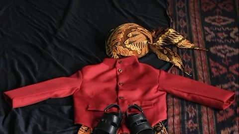 Elegance traditional clothing from Central Java Indonesia Video stock 151658380