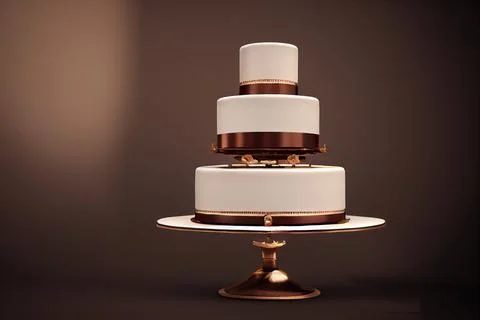 Elegance in a Wedding Cake Stock Illustration