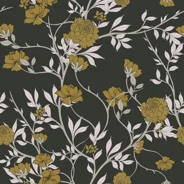 Elegance,Pattern,With,Flowers,And,Leaf.floral,Vector,Illustration. Stock Illustration