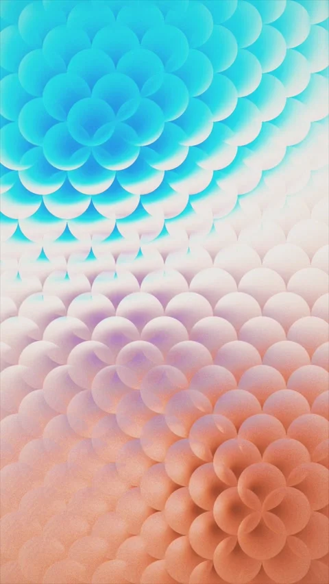 Elegant 3D Abstract Shell Scale Pattern Blue Coral Gradient Stock Footage 340969778