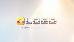 Elegant 3D Corporate Logo Build with Flares Stock After Effects
