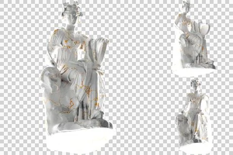 Elegant 3D render of Thalia, perfect for album covers, promotions, and websit Illustrazione stock