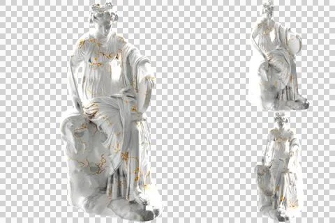 Elegant 3D render of Thalia, perfect for album covers, promotions, and websit Illustrazione stock