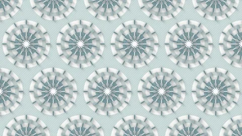 Elegant 3D Silver Discs Pattern Light Blue Minimalist Motion Background 스톡 동영상 335783046
