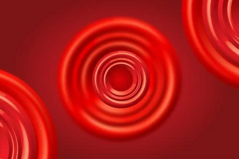 Elegant 3d style circle gradient red color background design vector template Stock Illustration